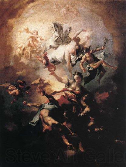 MAULBERTSCH, Franz Anton Allegory of the Alba Spain oil painting art